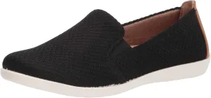 LifeStride Womens Next Level Slip-On Sneaker, Black, 6 US