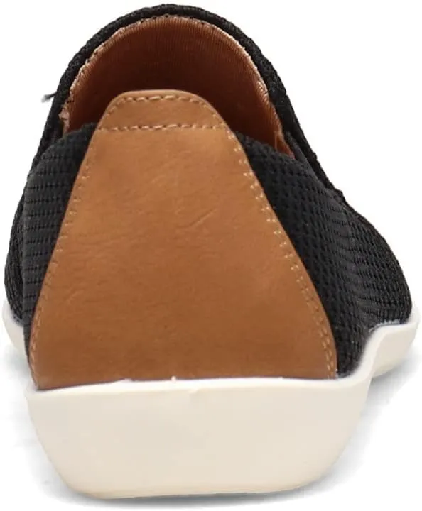 LifeStride Womens Next Level Slip-On Sneaker, Black, 6 US