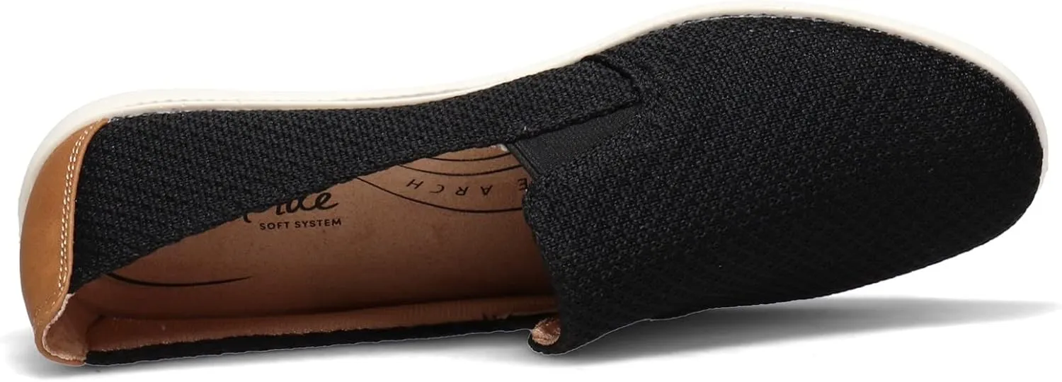 LifeStride Womens Next Level Slip-On Sneaker, Black, 6 US