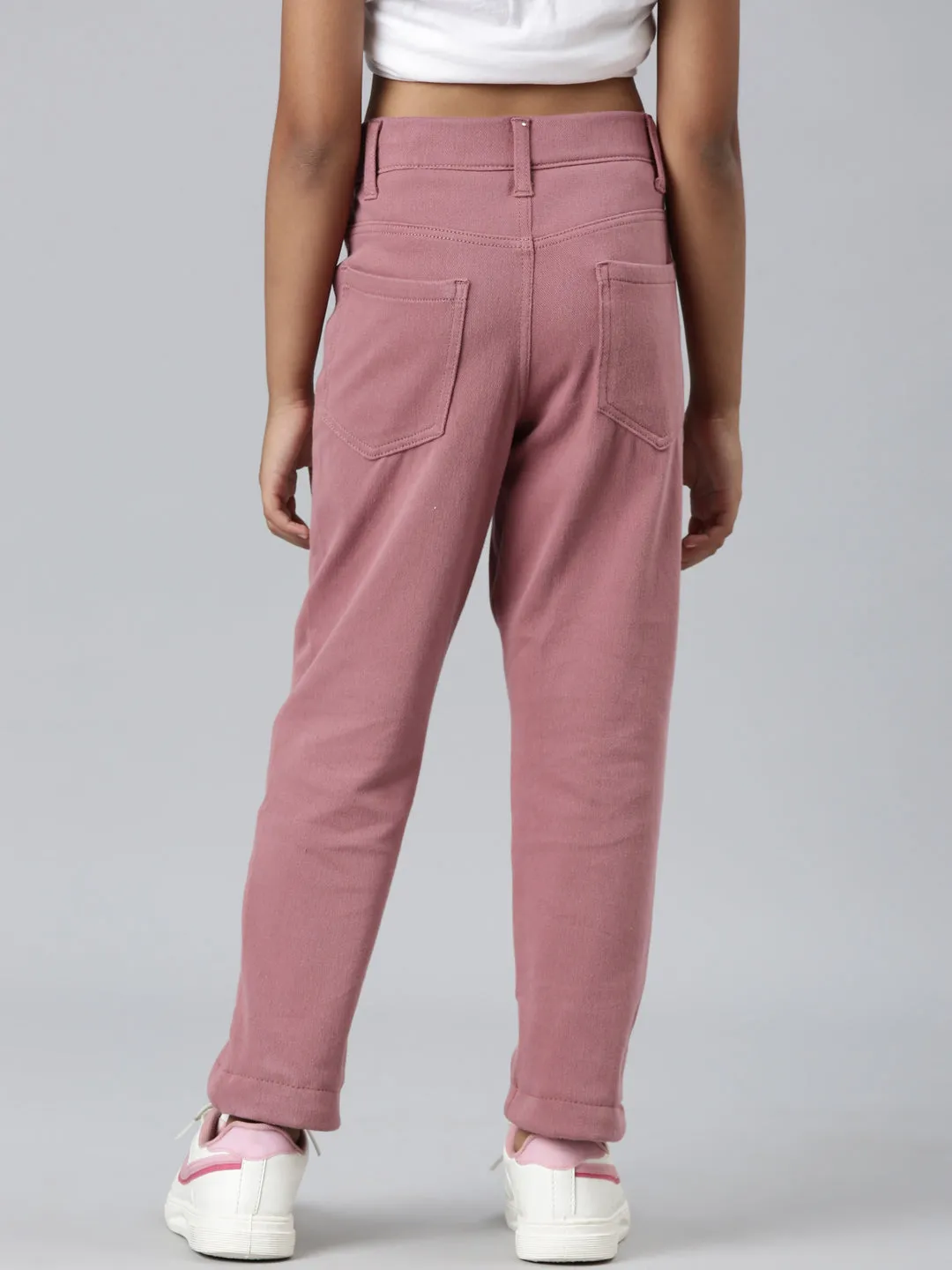 Light Wine Cotton Poly Stretch Super Stretch Jeggings