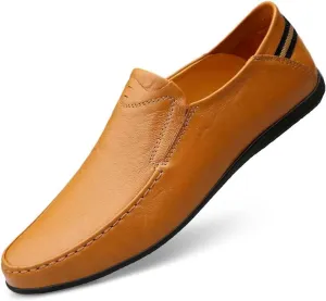 Loafer Premium Genuine Leather Men's Casual Shoes Slip On Mens Driving Penny Loafers for Men Lightweight Breathable