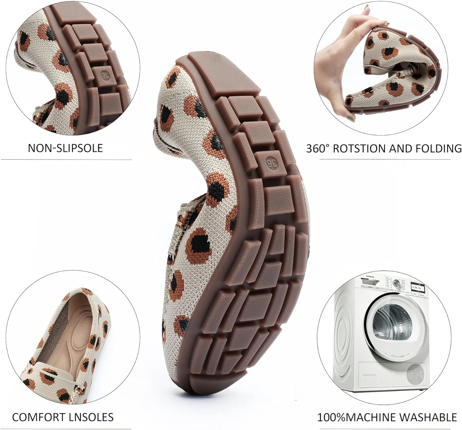 Loafers for Women Comfortable Breathable ShoeCasual Slip On Womens Driving Flats Shoes