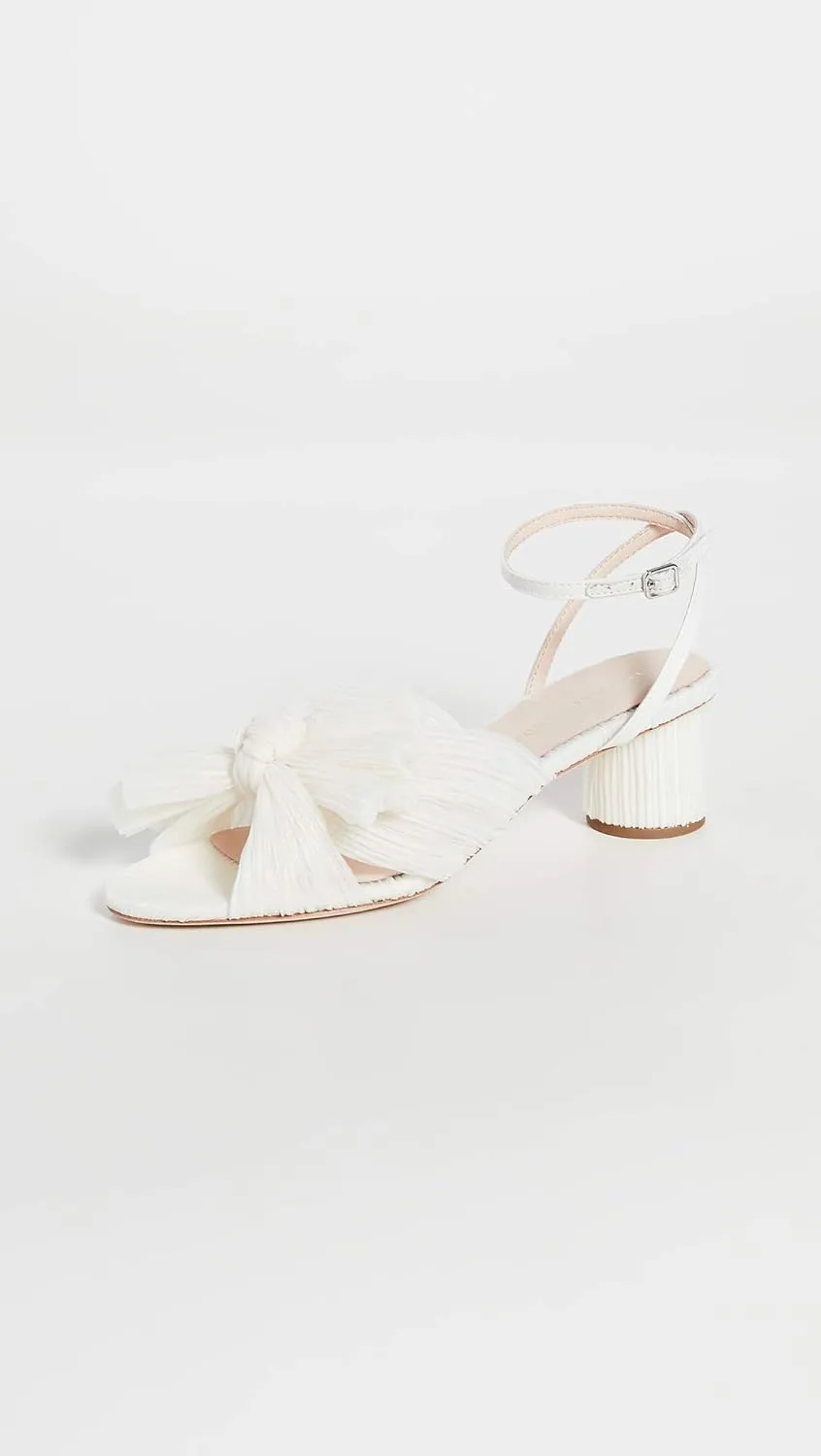 Loeffler Randall Women's Dahlia Pleated Bow Heels with Ankle Strap