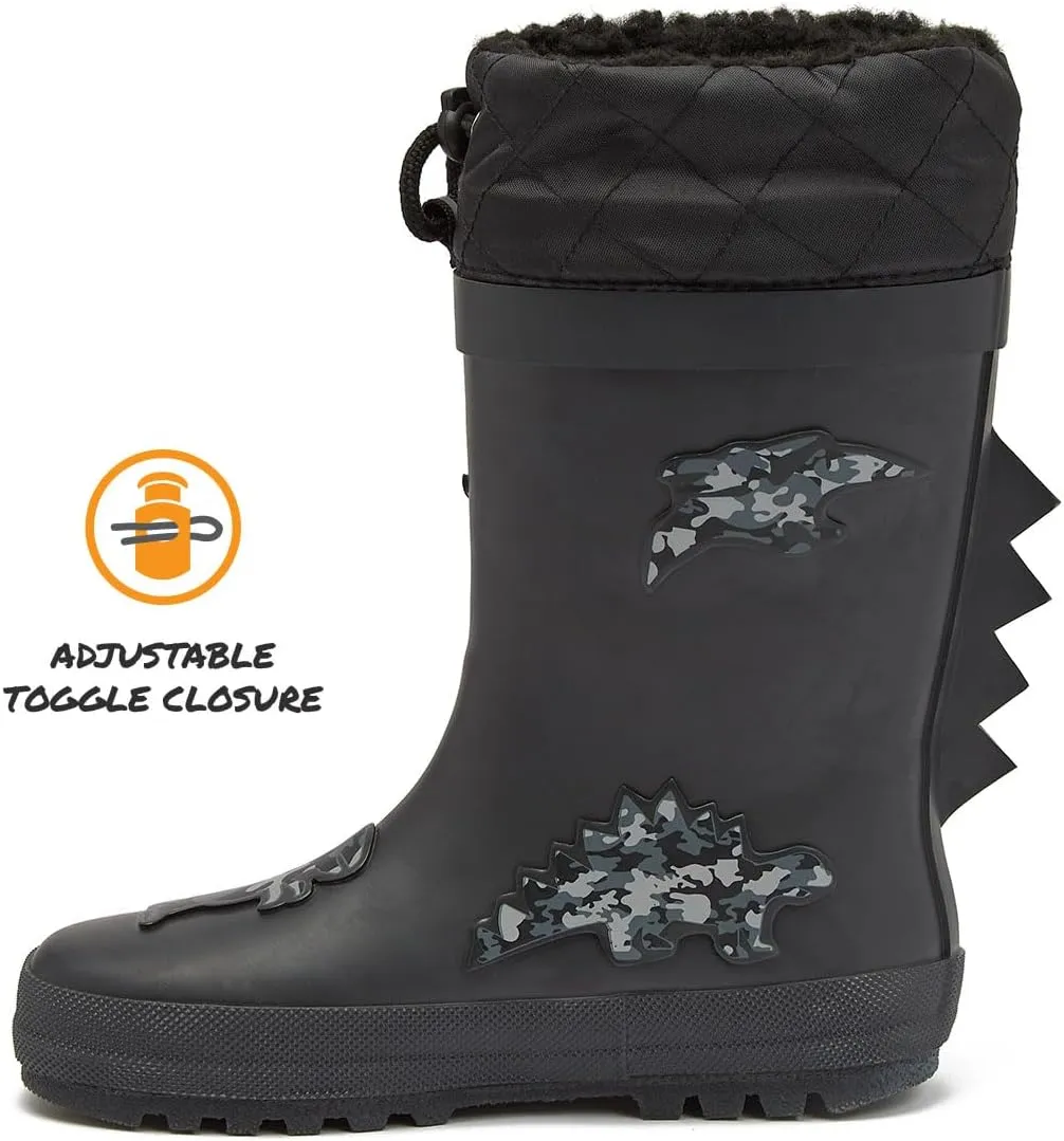 LONDON FOG Toby Boys Girls Snow Boots and Rain Boots - Insulated Winter Waterproof Boys Girls Snow Boots - Little Kid and Big Kid Sizes 11 to 7