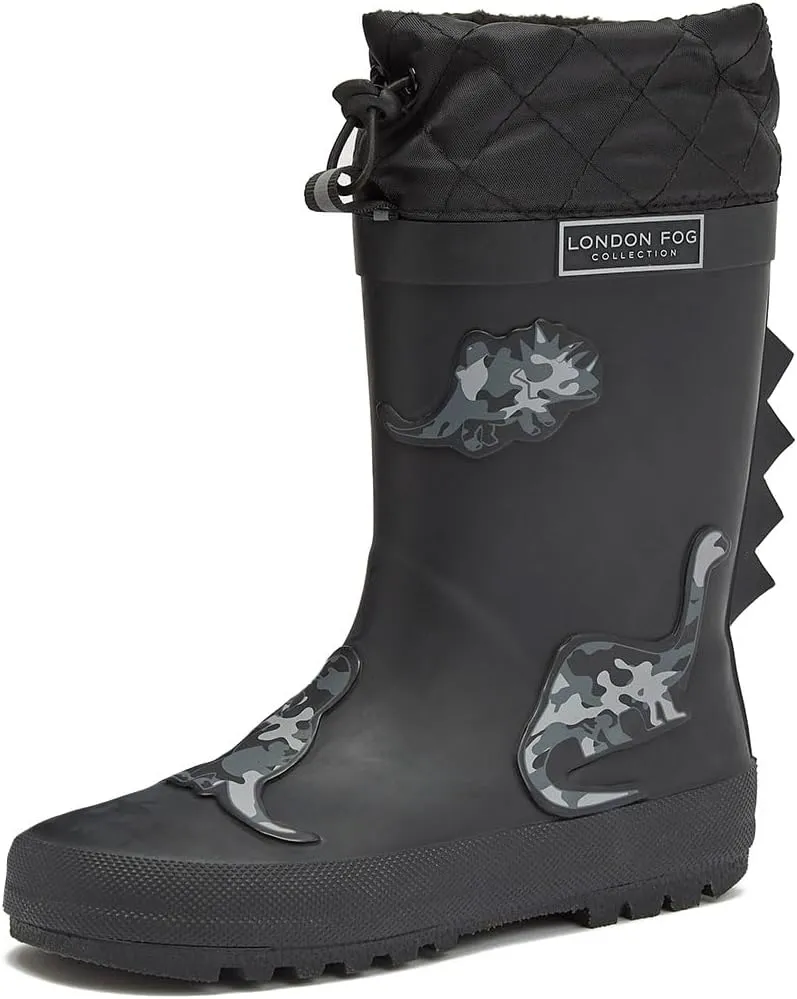 LONDON FOG Toby Boys Girls Snow Boots and Rain Boots - Insulated Winter Waterproof Boys Girls Snow Boots - Little Kid and Big Kid Sizes 11 to 7