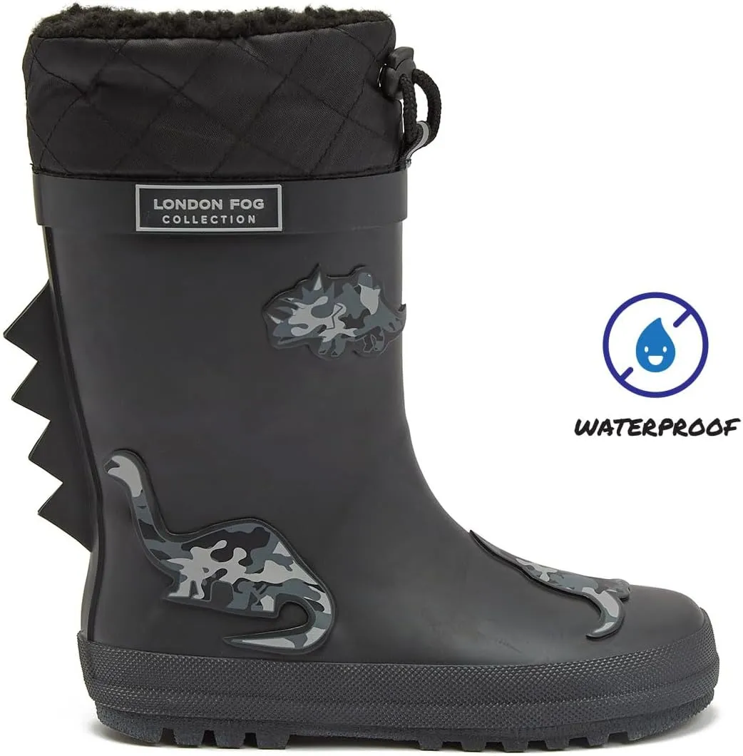 LONDON FOG Toby Boys Girls Snow Boots and Rain Boots - Insulated Winter Waterproof Boys Girls Snow Boots - Little Kid and Big Kid Sizes 11 to 7
