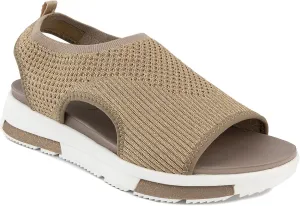 LONDON FOG Womens Noome Comfort Platform Sandal Stretch Fabric Comfort Womens Sandals