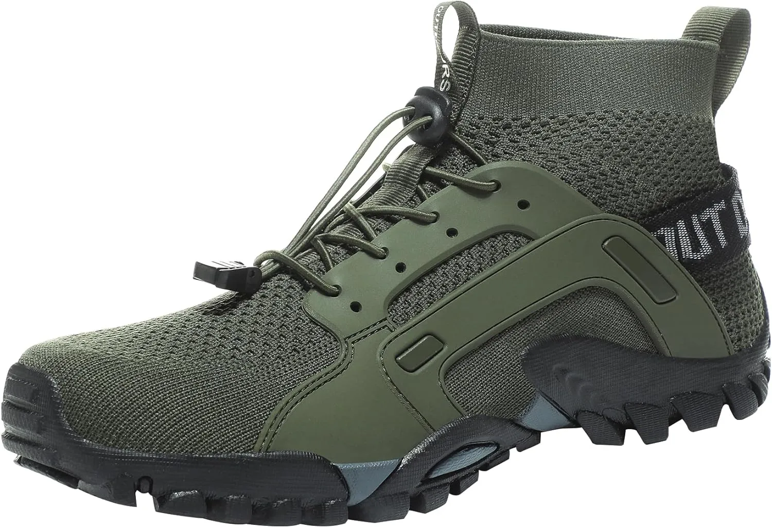 LOUECHY Men's Hiking Shoes Slip-On Walking Shoes Breathable Sock Sneakers