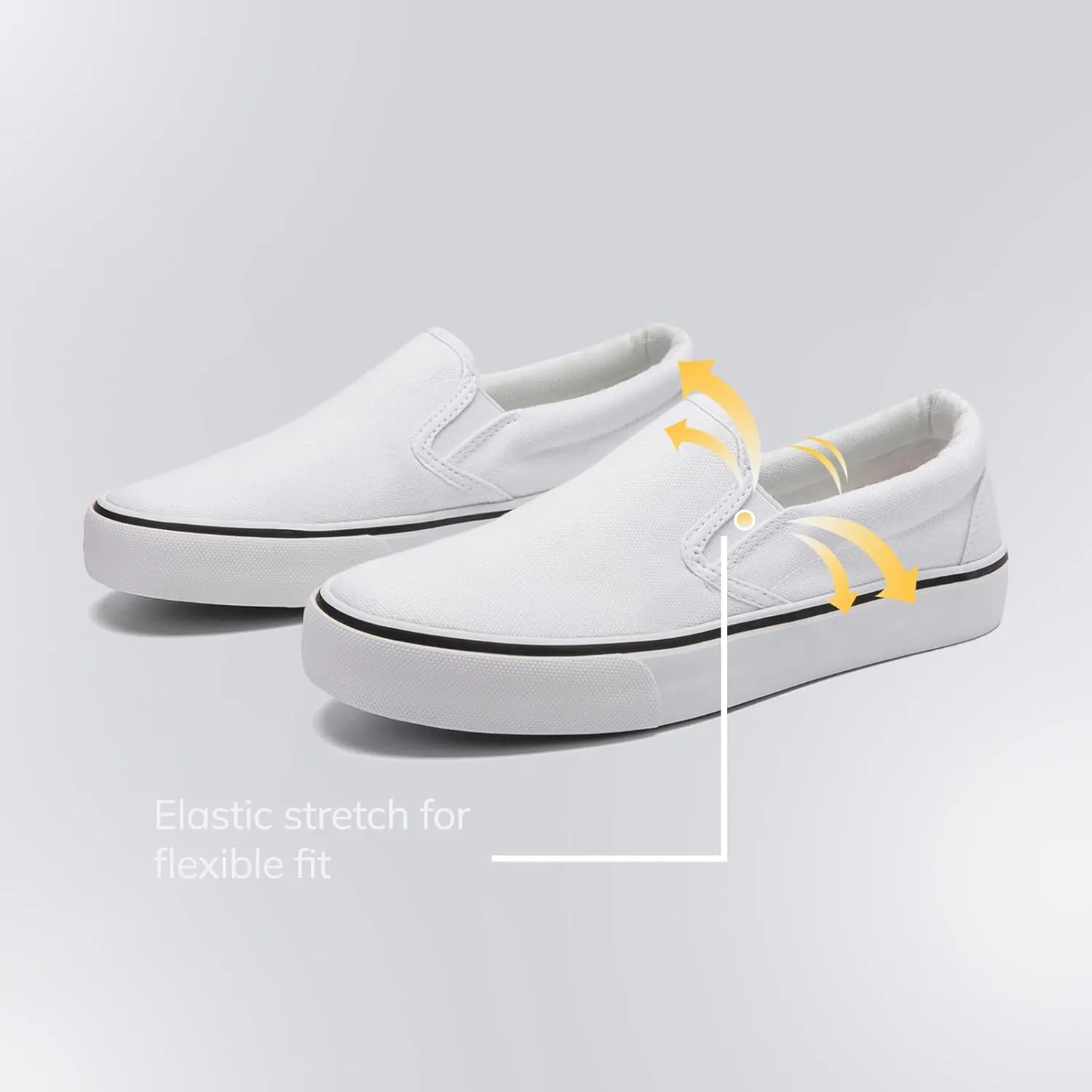 Low-Top Slip Ons Women's Fashion Sneakers Casual Canvas Sneakers for Women Comfortable Flats Breathable Padded Insole Slip on Sneakers Women Low Slip on Shoes
