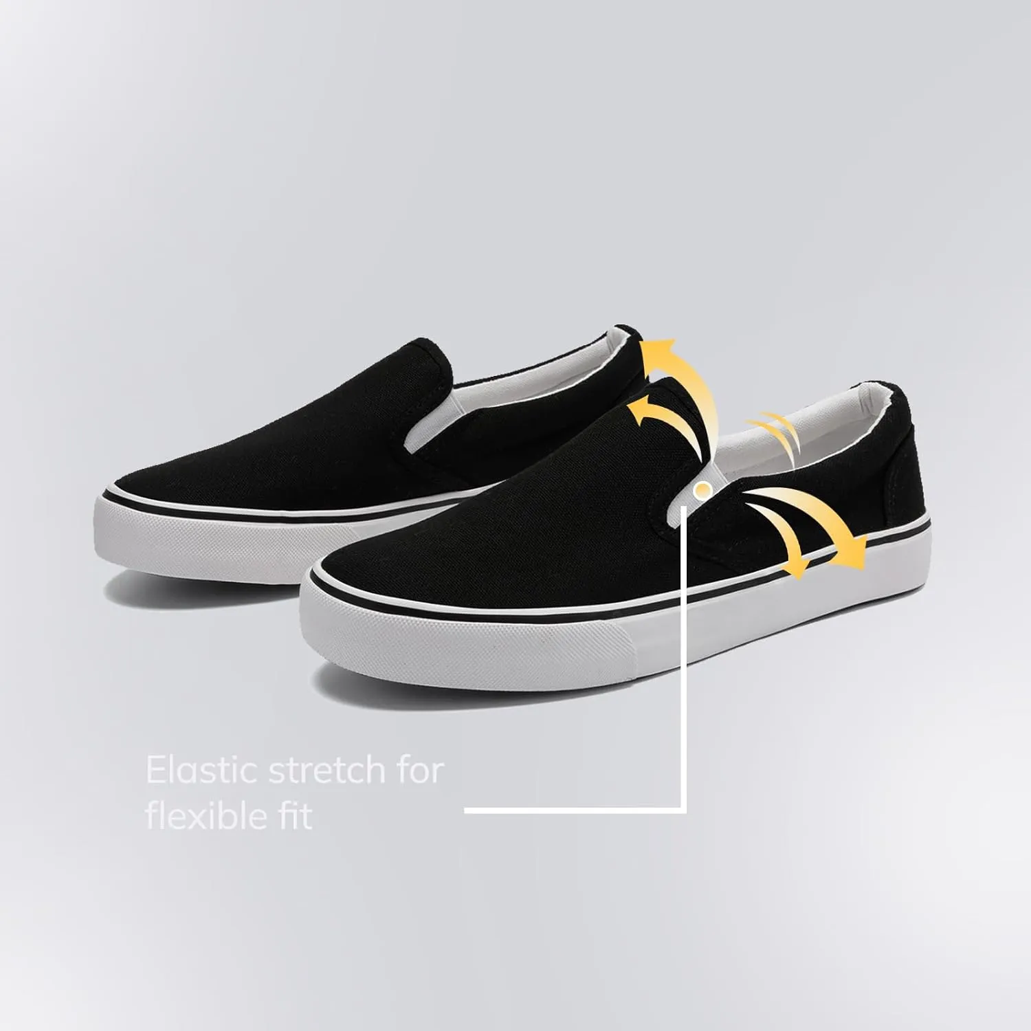 Low-Top Slip Ons Women's Fashion Sneakers Casual Canvas Sneakers for Women Comfortable Flats Breathable Padded Insole Slip on Sneakers Women Low Slip on Shoes