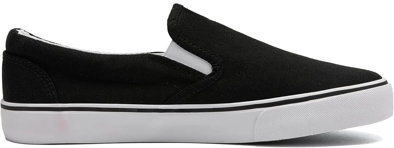 Low-Top Slip Ons Women's Fashion Sneakers Casual Canvas Sneakers for Women Comfortable Flats Breathable Padded Insole Slip on Sneakers Women Low Slip on Shoes
