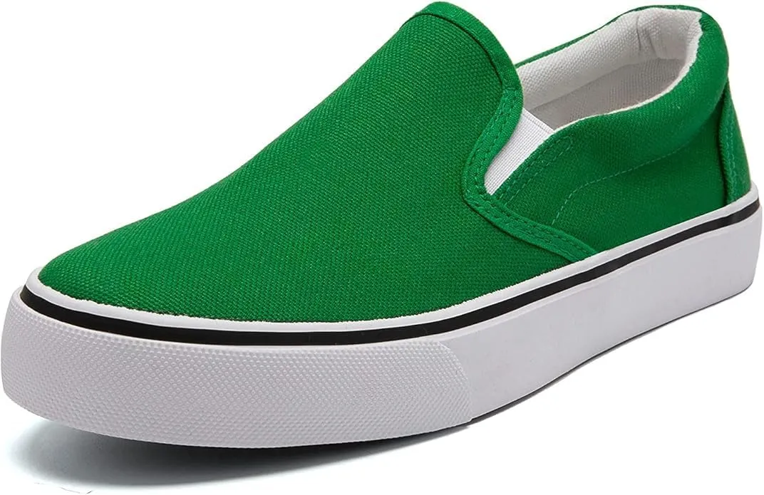 Low-Top Slip Ons Women's Fashion Sneakers Casual Canvas Sneakers for Women Comfortable Flats Breathable Padded Insole Slip on Sneakers Women Low Slip on Shoes