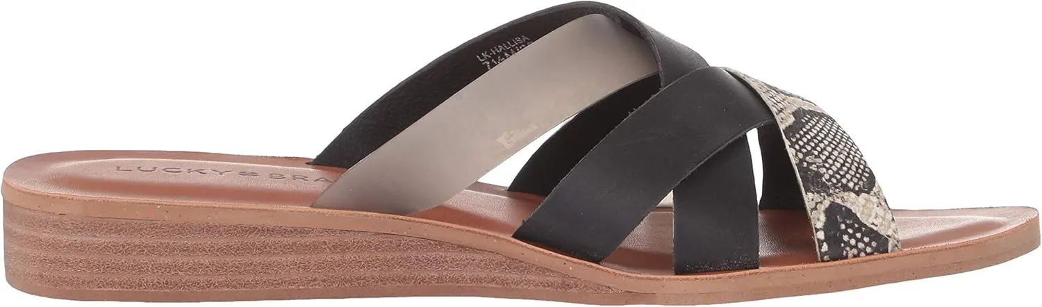 Lucky Brand Women's Hallisa Multi Band Slide Flat Sandal