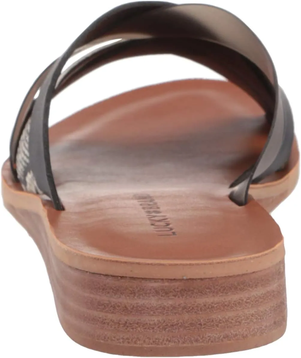 Lucky Brand Women's Hallisa Multi Band Slide Flat Sandal