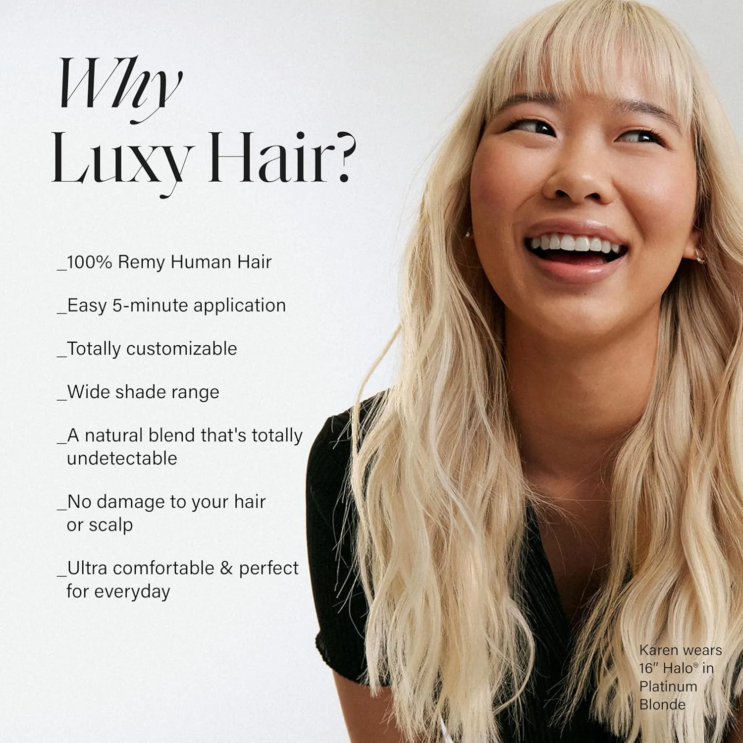 Luxy 100% Remy Human Hair Extensions for Thin Hair Thinning Hair Fill-Ins – 6 Seamless Wefts Multi-Dimensional Color Blend - Natural-Looking Volume & Coverage 80 grams 16" Dimensional Beige Blonde