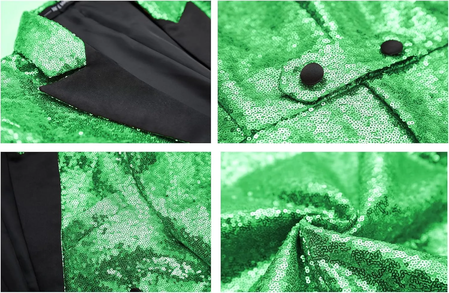 MAGE MALE Mens Sequin Tuxedo Jacket Tails Slim Fit Tailcoat Dress Coat Swallowtail Dinner Party Wedding Blazer Suit Jacket
