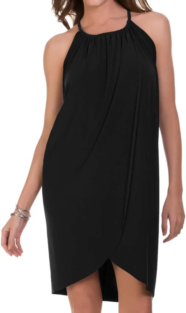 MagicSuit Draped Cover-Up Dress
