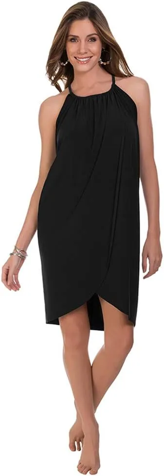 MagicSuit Draped Cover-Up Dress