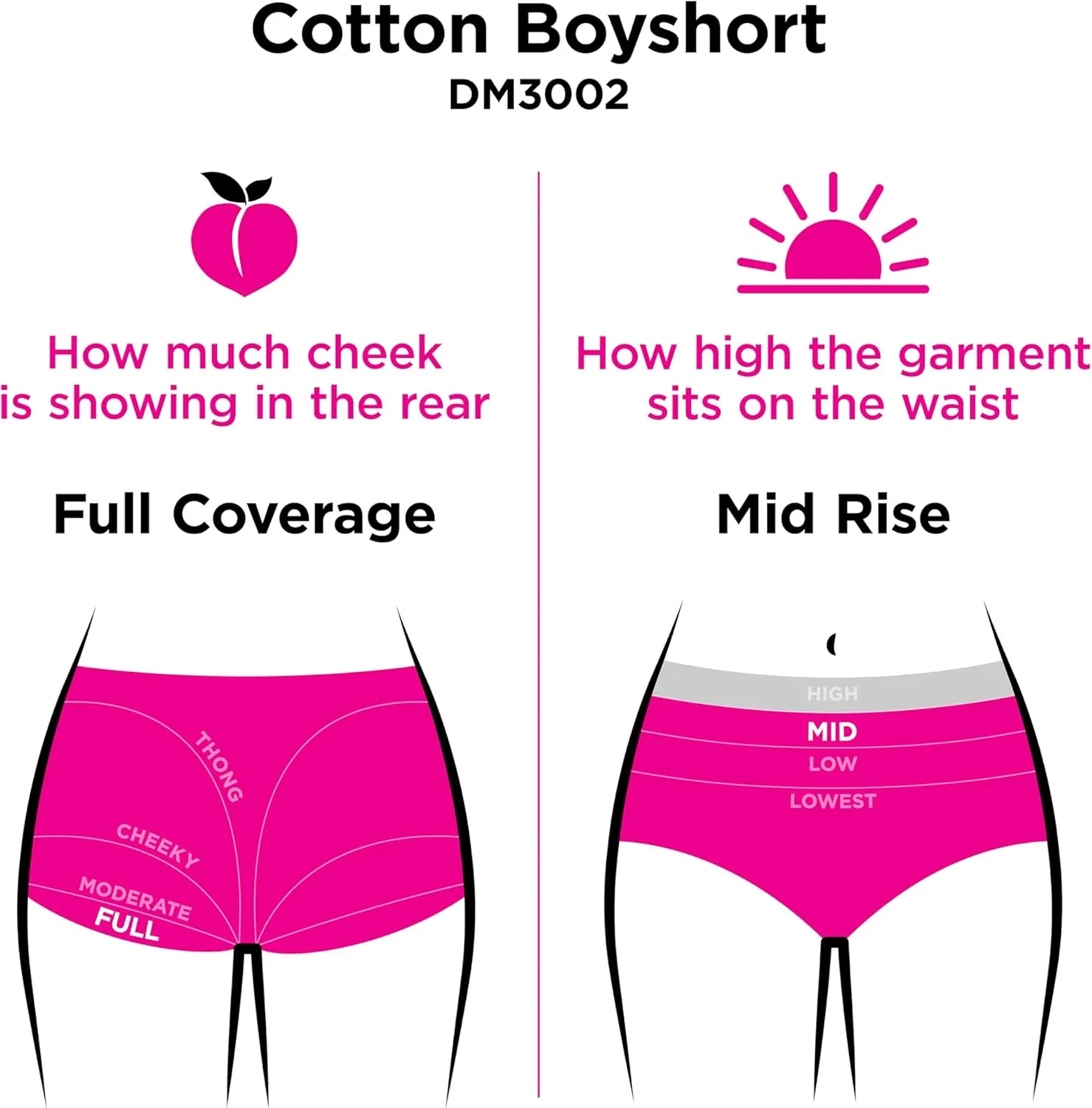 Maidenform Boy Shorts Pack, Stretch Cotton Boyshort Panties, Underwear for Women, 3-Pack