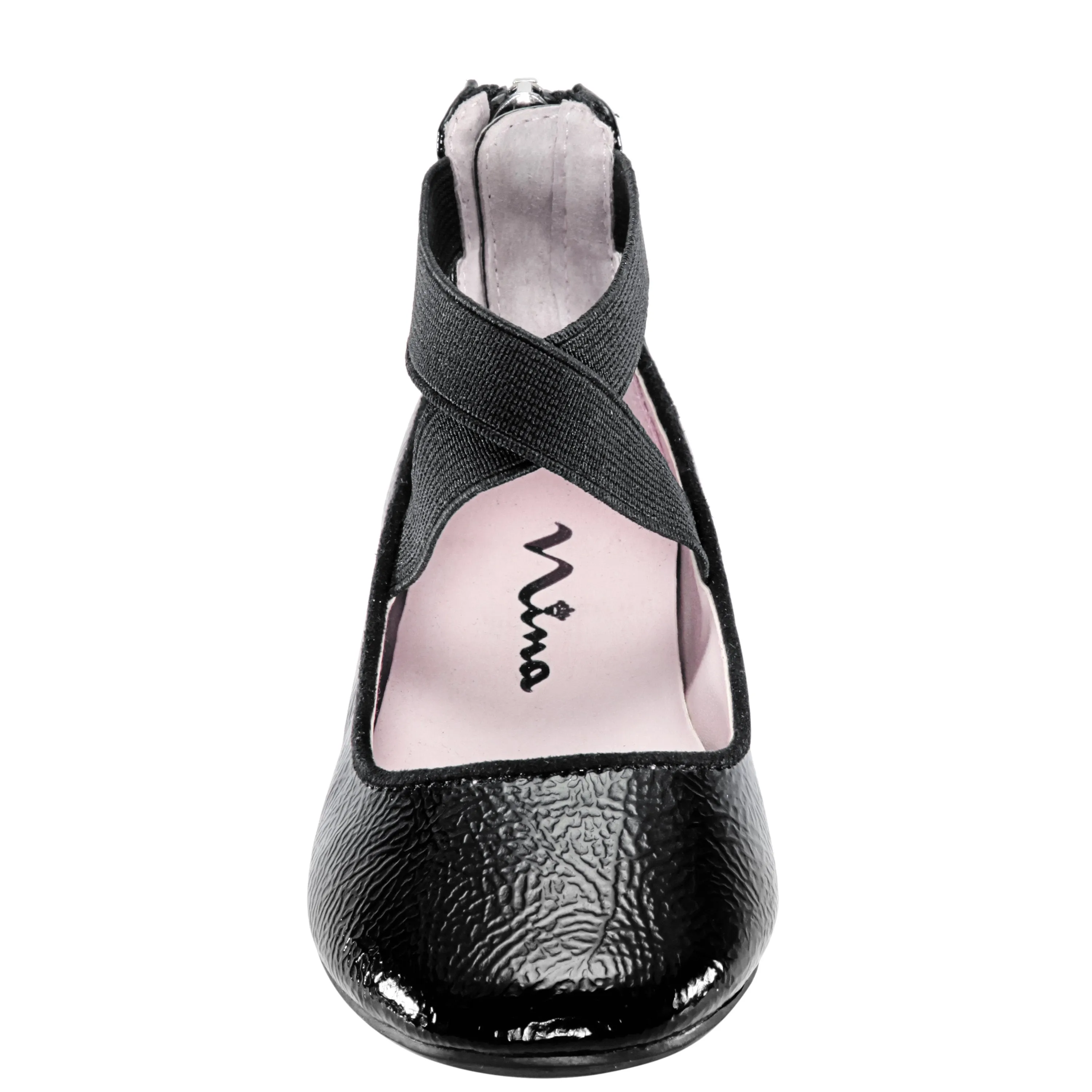 MARISSA-BLACK CRINKLE PATENT