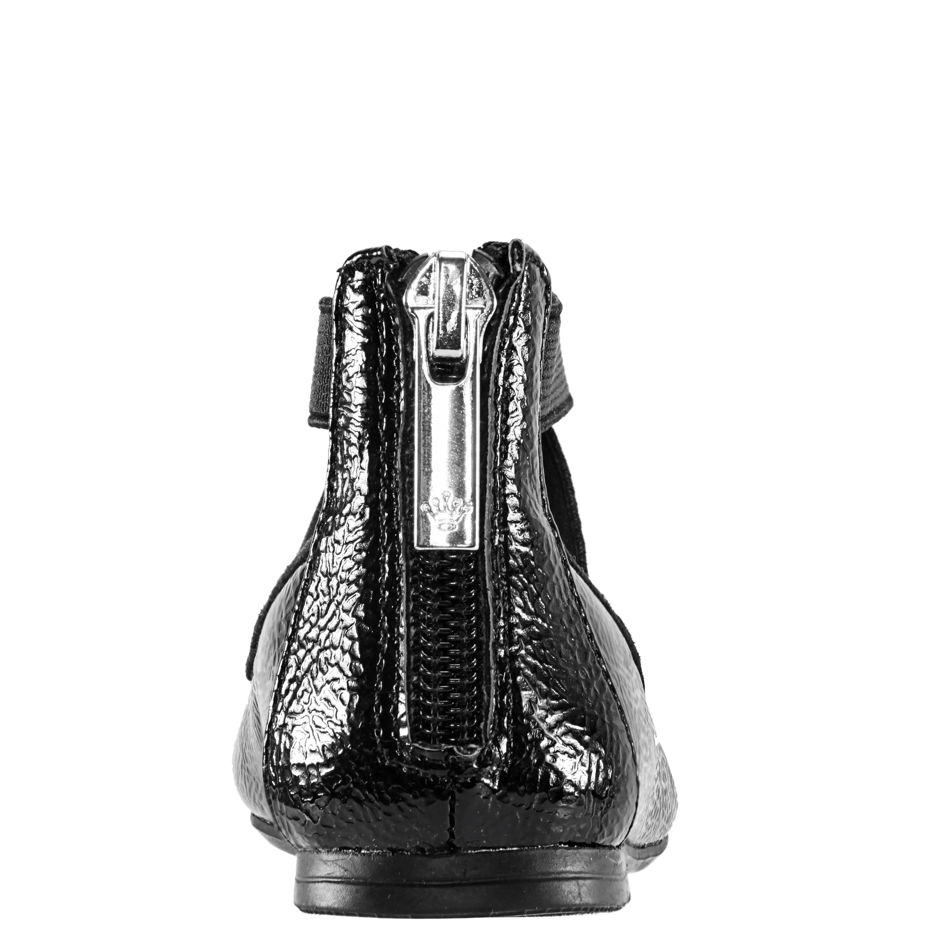 MARISSA-BLACK CRINKLE PATENT