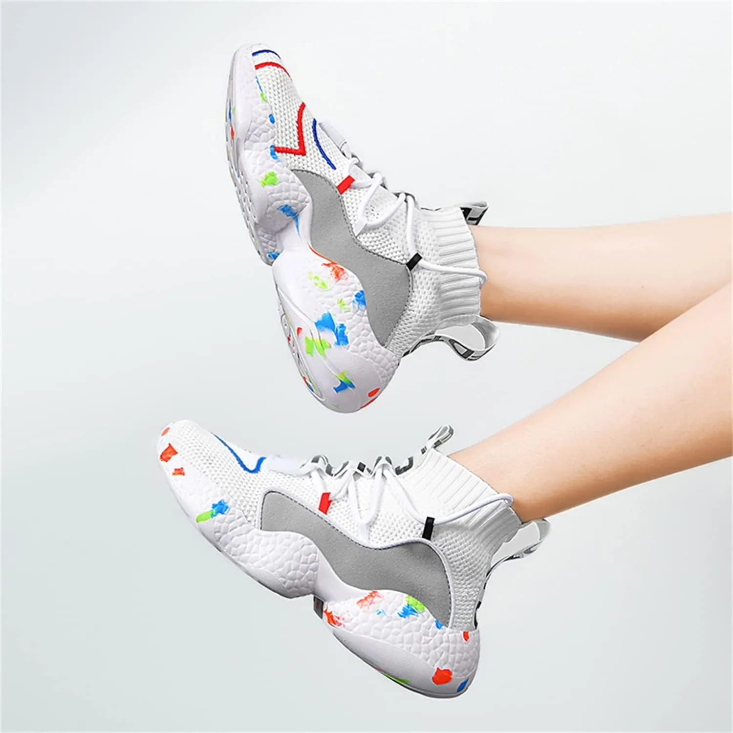 MDPCX Couple Shoes High top Men's Socks Shoes Running Light Breathable Casual Women's Sports Shoes Fashion Sports Shoes Climbing Shoes
