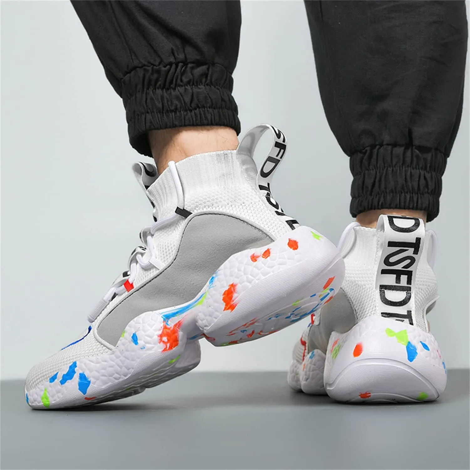 MDPCX Couple Shoes High top Men's Socks Shoes Running Light Breathable Casual Women's Sports Shoes Fashion Sports Shoes Climbing Shoes