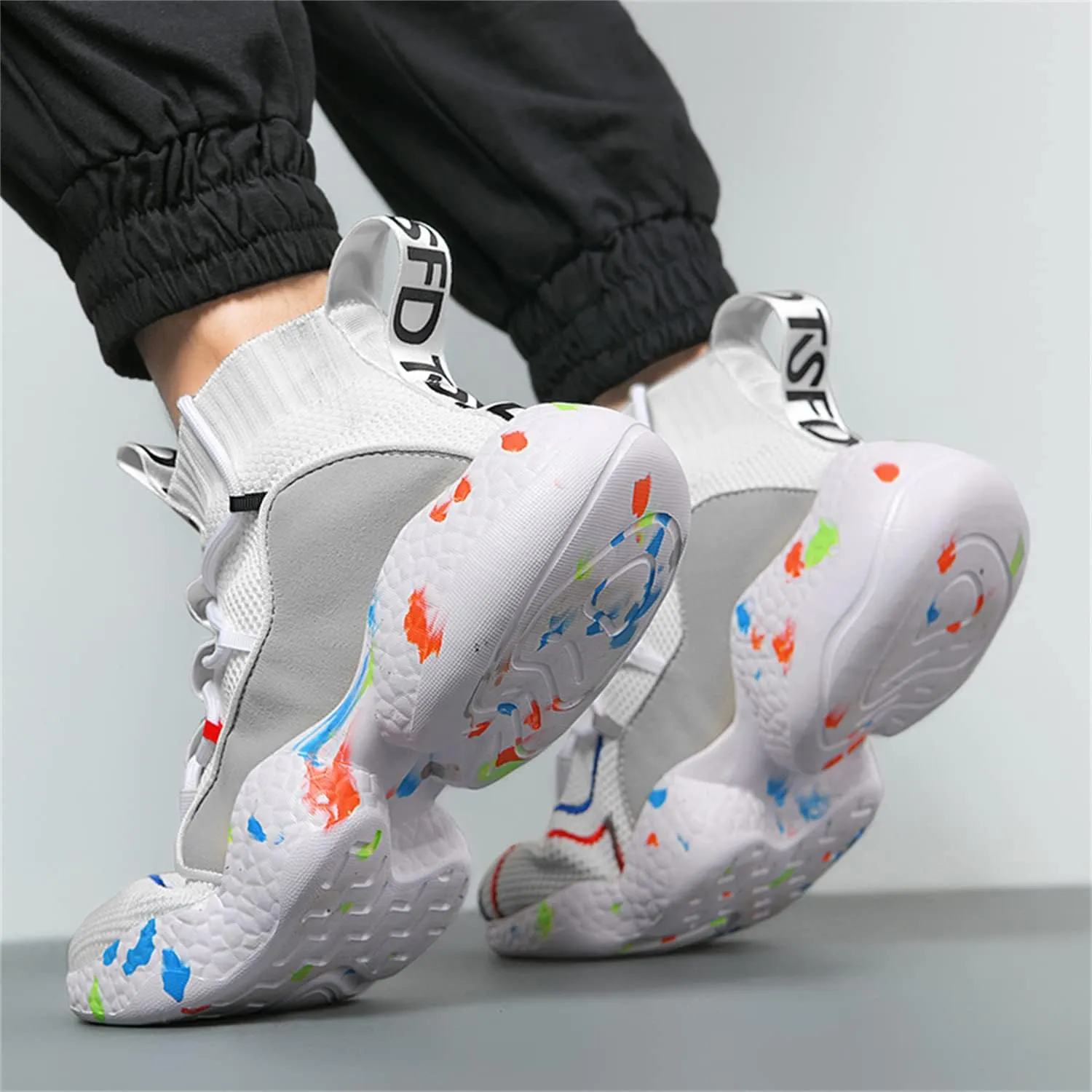 MDPCX Couple Shoes High top Men's Socks Shoes Running Light Breathable Casual Women's Sports Shoes Fashion Sports Shoes Climbing Shoes