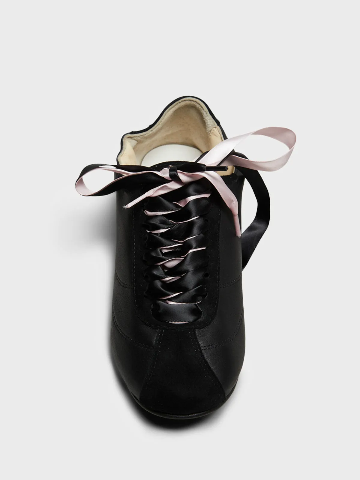 Meline Silk Tennis Shoes in Noir