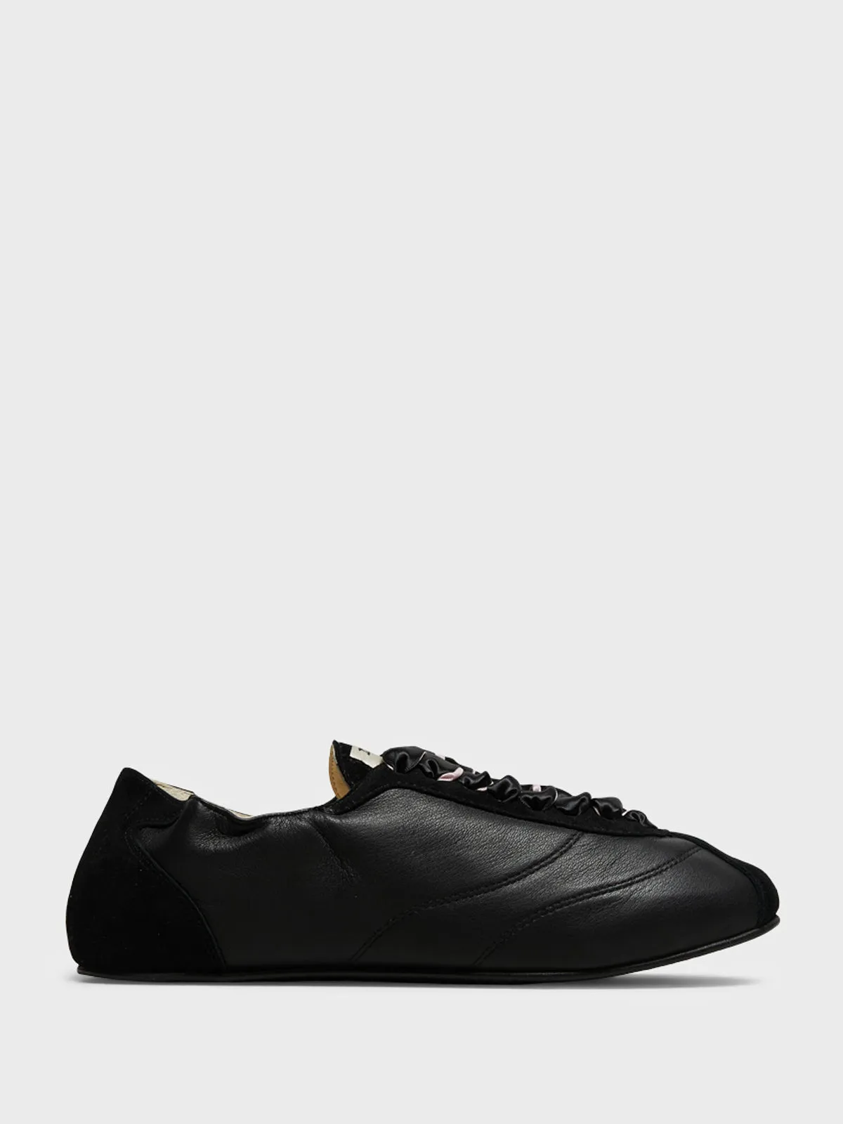 Meline Silk Tennis Shoes in Noir