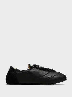 Meline Silk Tennis Shoes in Noir