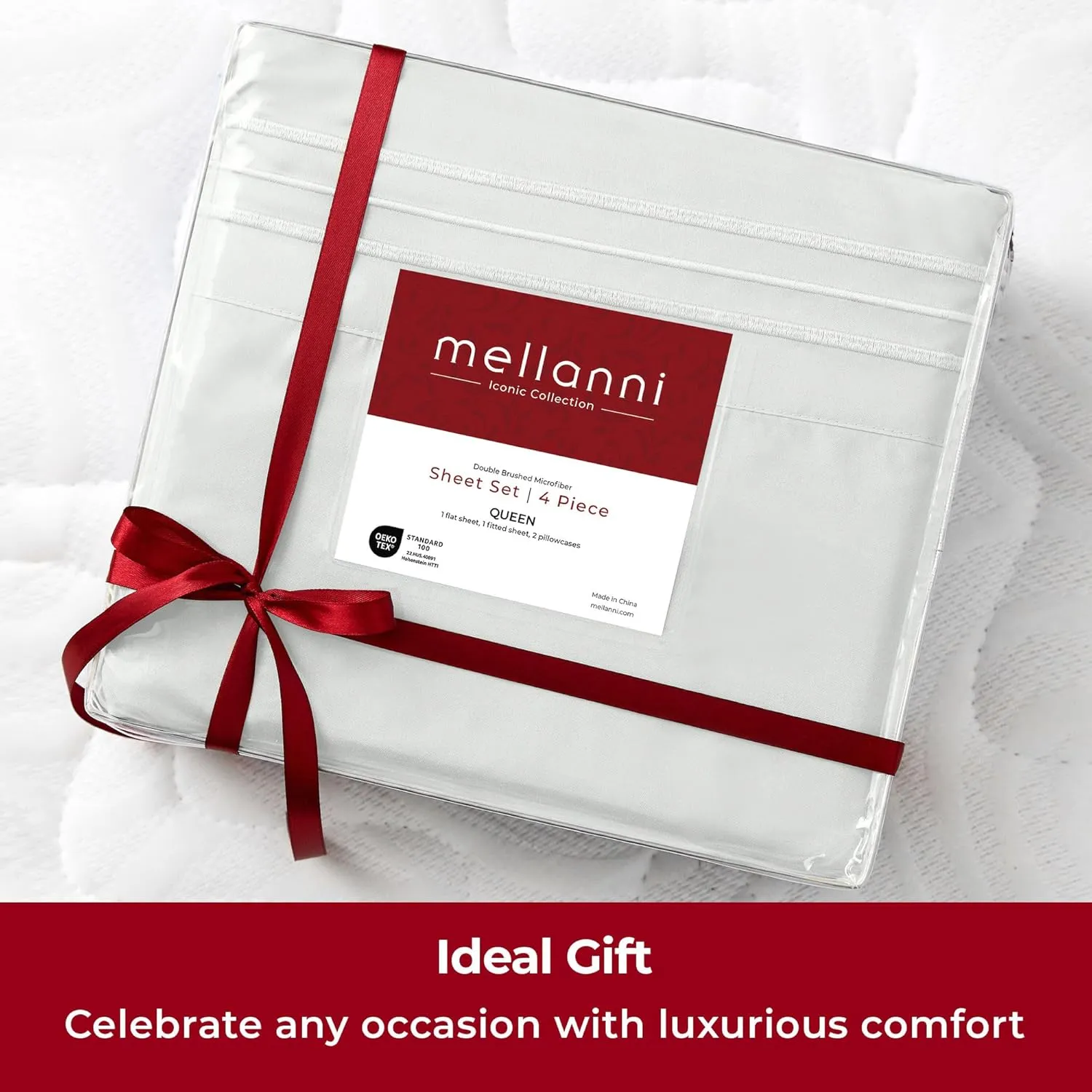 Mellanni Twin Sheets Set - 3 PC Iconic Collection Bedding - Hotel Luxury, Extra Soft, Cooling Bed Sheets - Wrinkle, Fade, Stain Resistant (Twin, Ivory)