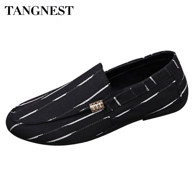 Men Canvas Breathable Loafers Slip On Men's Shoes