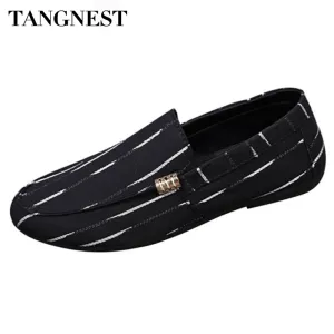 Men Canvas Breathable Loafers Slip On Men's Shoes