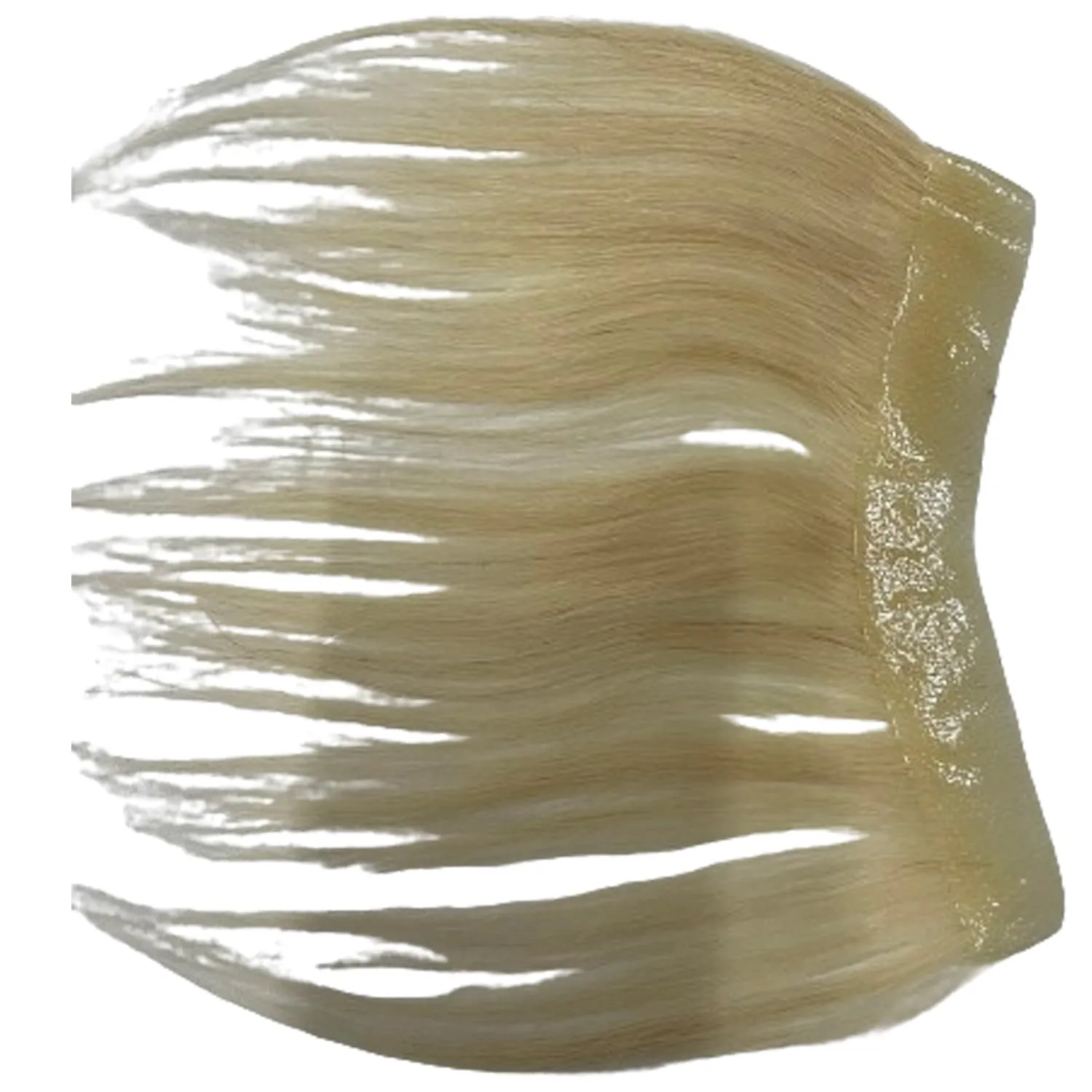 Men Forehead Hairline Toupee 100% Human Hair Skin PU Man Hairpieces Frontal Hair Topper for Receding Natural Hairline Replacement Systems #613 Blonde Color 0.78x6.29INCH