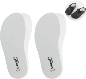 Men Women Insoles for Crocs Ultra-Thin Comfort Shoe Inserts for Garden Clogs, Nurse, Chef, Water Shoes, Waterproof Replacement Barefoot Liners Breathable Pad Grey Size 13 /EU46