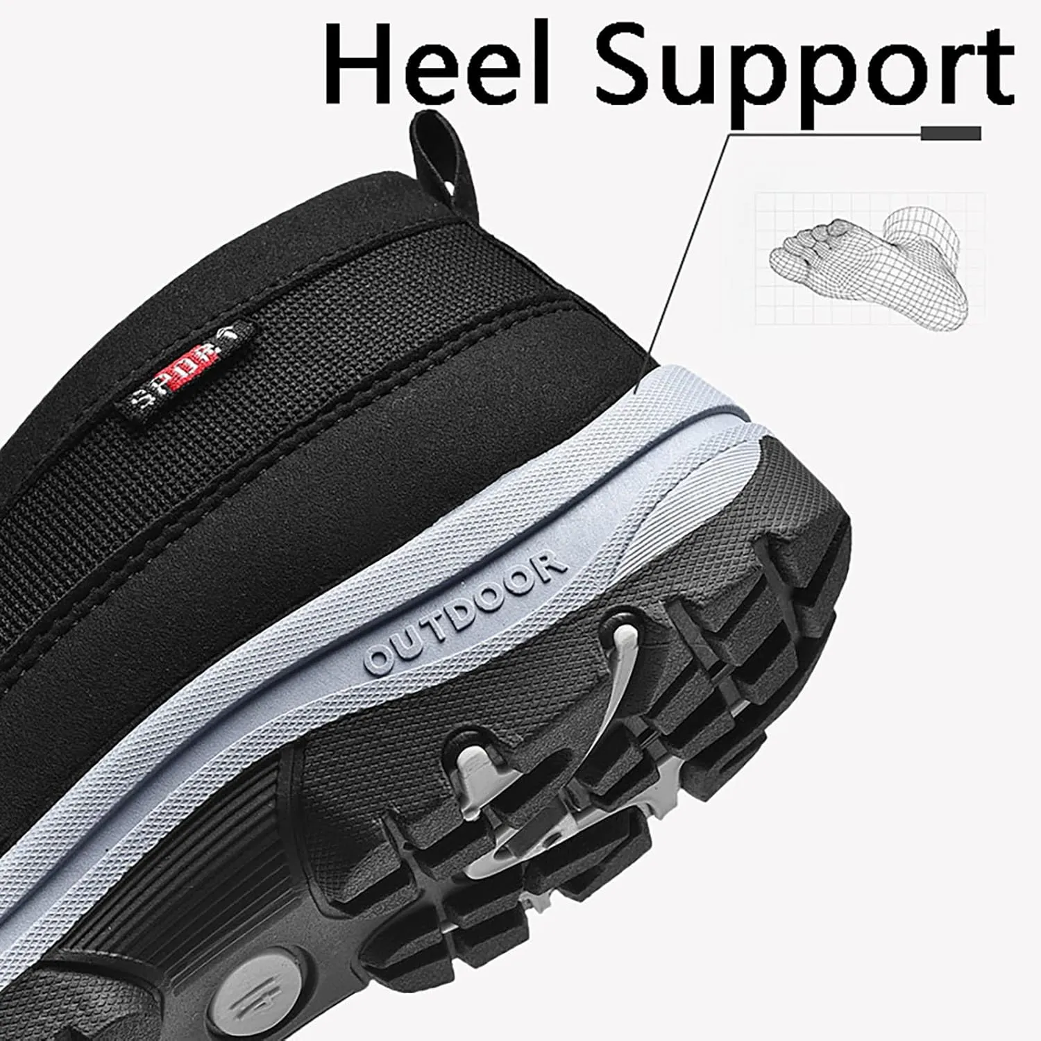 Men's Arch Support Slip-on Canvas Loafers,Outdoor Casual Non Slip Orthopedic Sneakers Flats Walking Boat Shoes