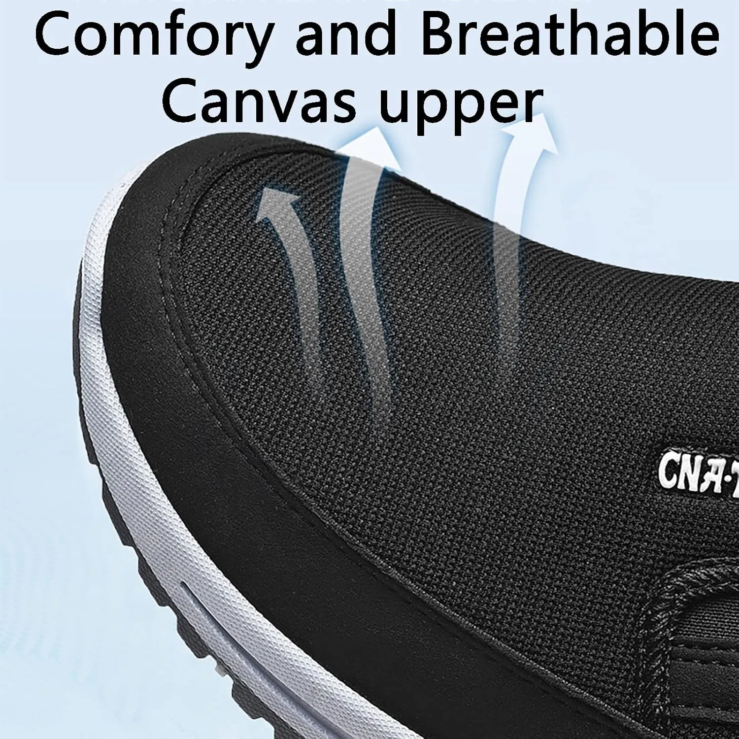 Men's Arch Support Slip-on Canvas Loafers,Outdoor Casual Non Slip Orthopedic Sneakers Flats Walking Boat Shoes