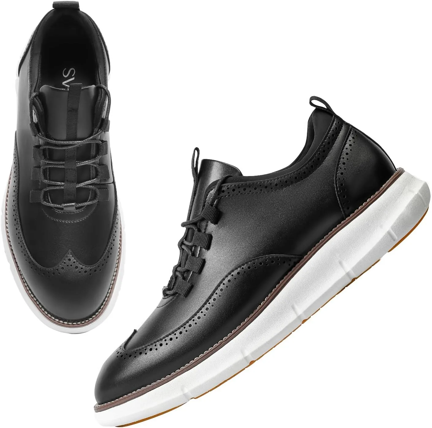 Men's Casual Slip-on Loafers Stretch Shoes Square Toe Wedding Dress Shoes Luxury Bussiness Office Shoes