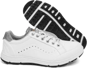 Men's Golf Shoes,Comfy Soft Golf Shoes Mens Spikeless,Casual Breathable Walking Junior Golf Footwear,with Arch Support,Lace Up Design,All Weather Breathability