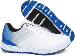Men's Golf Shoes,Professional Lightweight Waterproof Golf Shoes Mens,Outdoor Trainers Breathable Golf Shoes Mens Spikeless,with Lace Up Design,All Weather Breathability