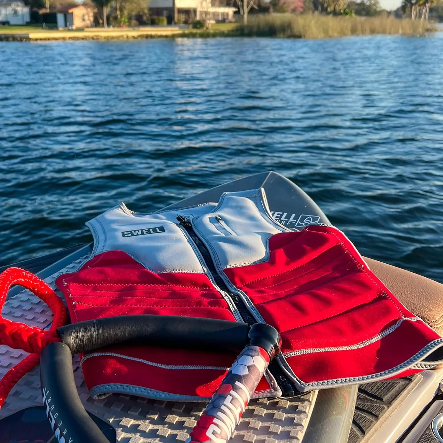 Mens Neoprene Wakesurf Comp Vest - Designed Exclusively for Wake Surfing, but Great for All Other Watersports Activities!