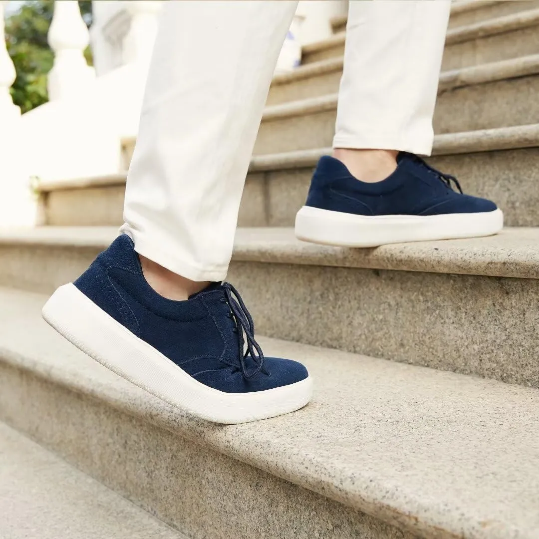 Men's Orthopedic Fashion Sneakers with Arch Support: Plantar Fasciitis Walking Shoes for Flat Feet, Comfortable Casual Flat Feet Orthotic Shoes for Ankle and Heel Pain Relief