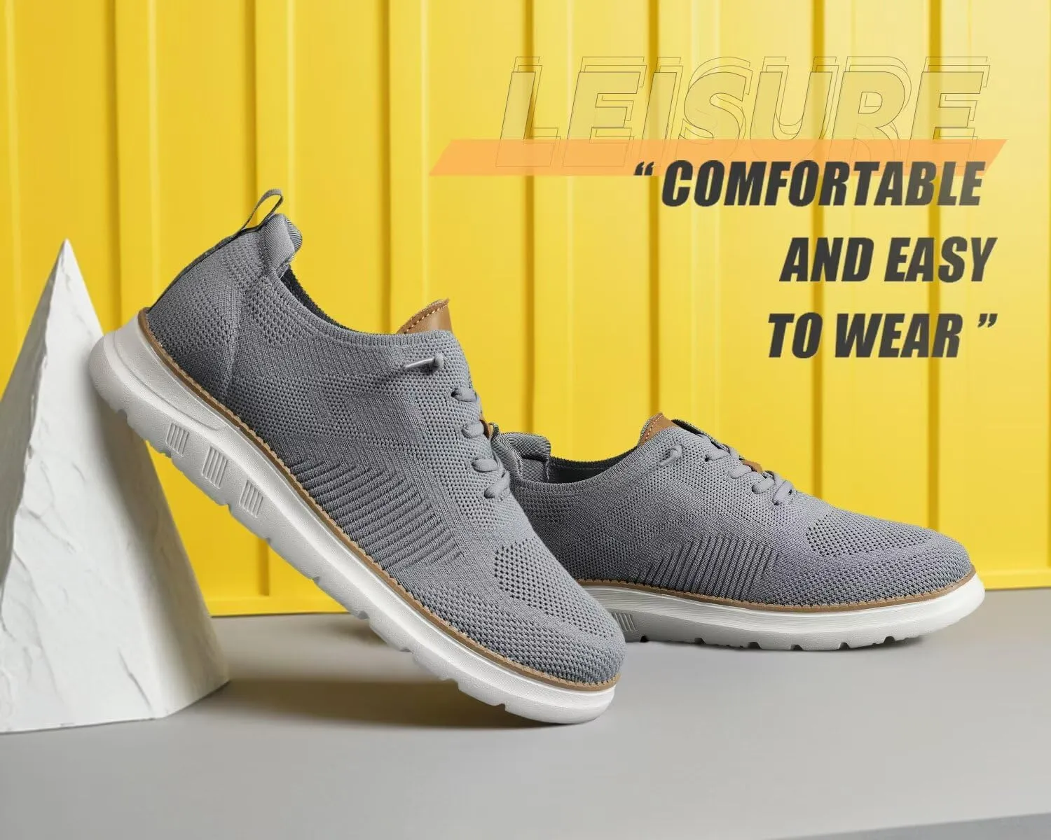 Mens Oxfords Casual Fashion Slip on Shoes Dress Business Sneakers Mesh Work Comfortable Lightweight Soft Sole