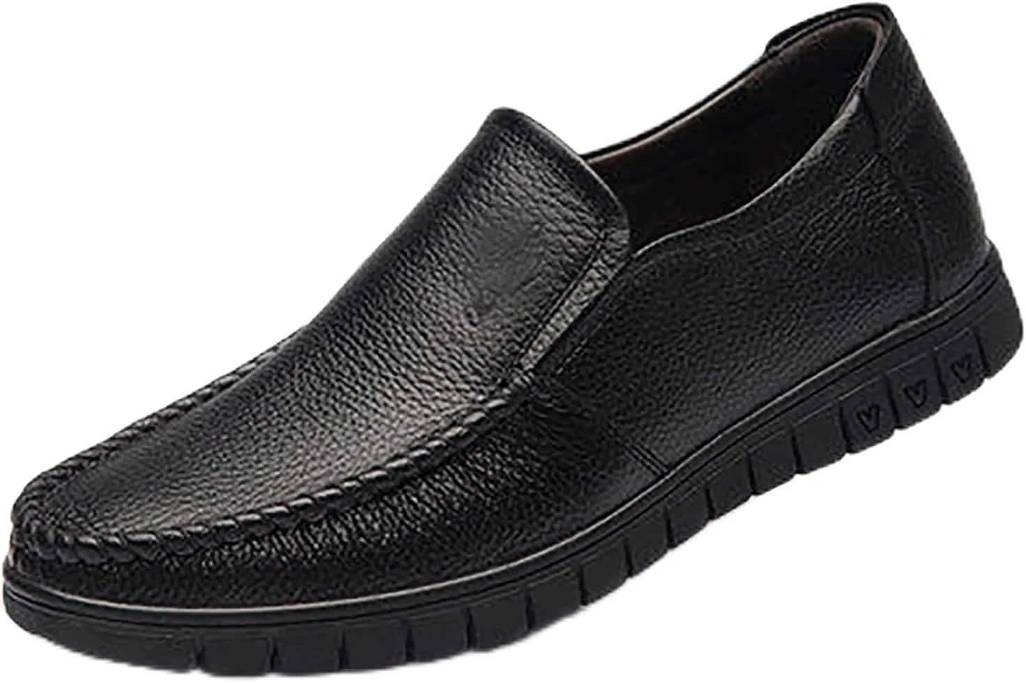 Men's Premium Cowhide Leather, Hollow Slip-On Shoes Anti-Slip Casual Lightweight Breathable for Walking, Travel, Office, Walking Shoes