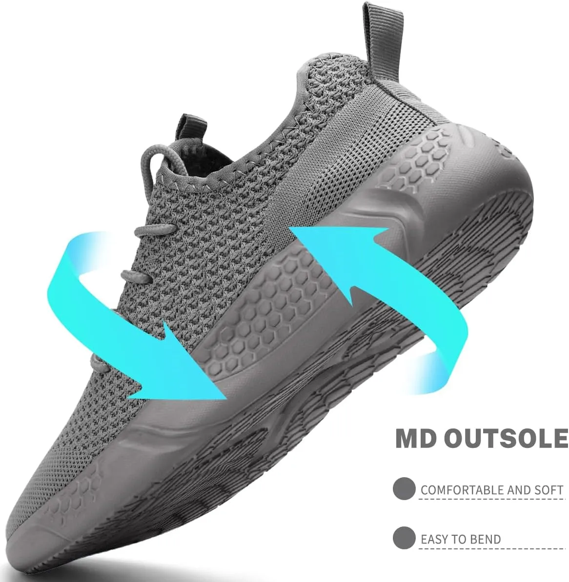 Men's Running Shoes Slip On Walking Comfortable Tennis Breathable Non Slip Athletic Gym Workout Cross Training Fashion Sneakers
