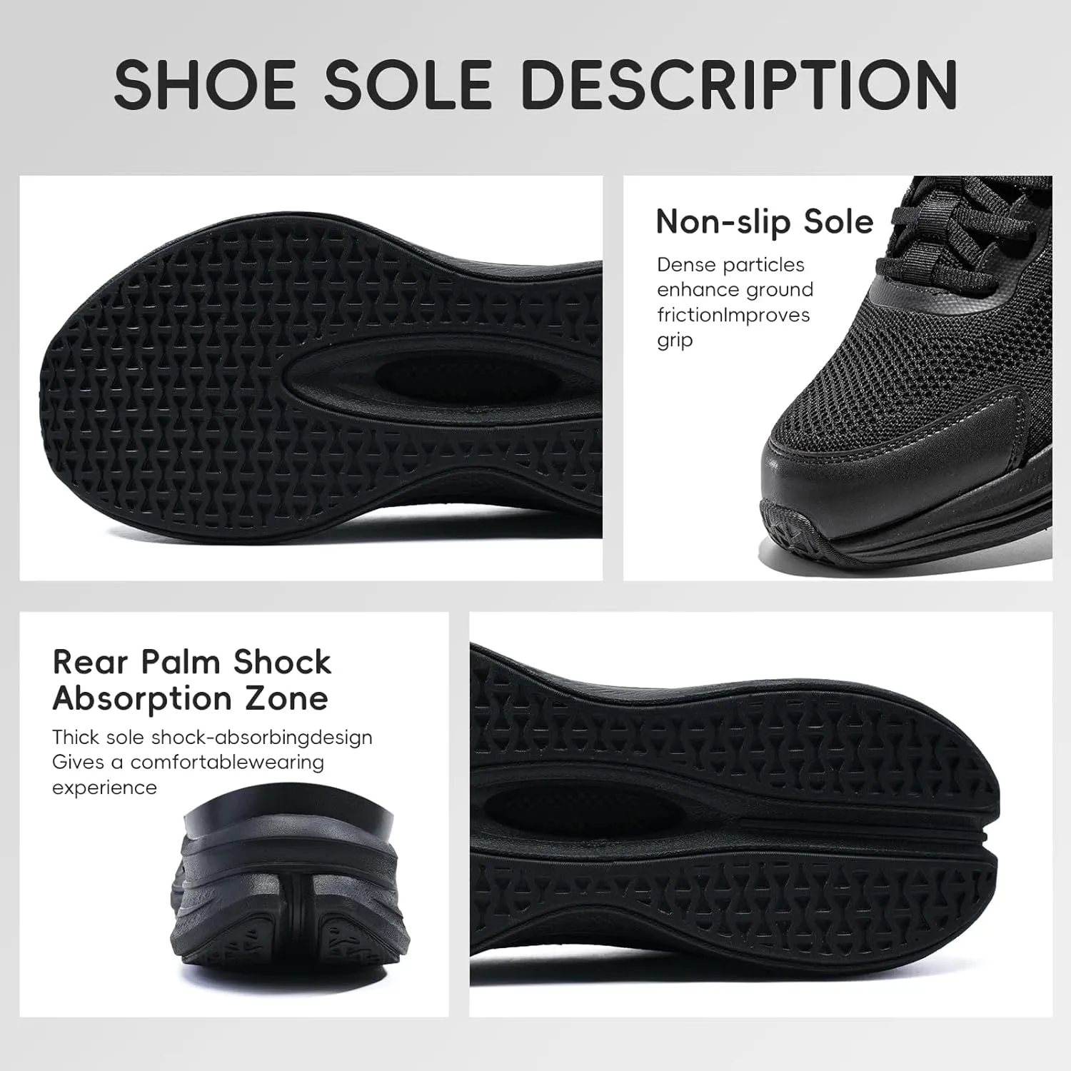 Mens Running Shoes Slip-on Walking Shoes for Men Athletic Gym Workout Sneakers Breathable Non Slip Tennis Cushioning Sneakers