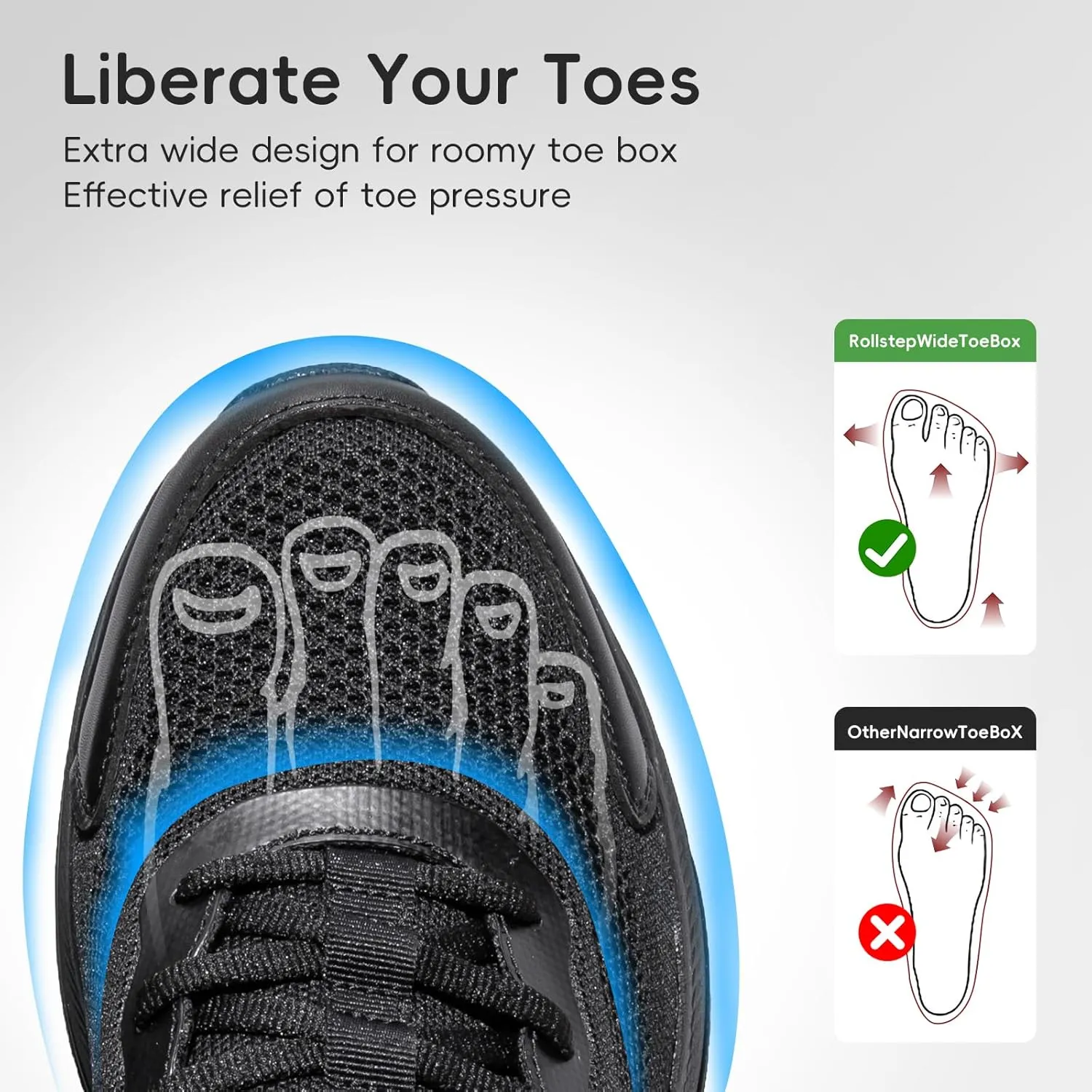 Mens Running Shoes Slip-on Walking Shoes for Men Athletic Gym Workout Sneakers Breathable Non Slip Tennis Cushioning Sneakers