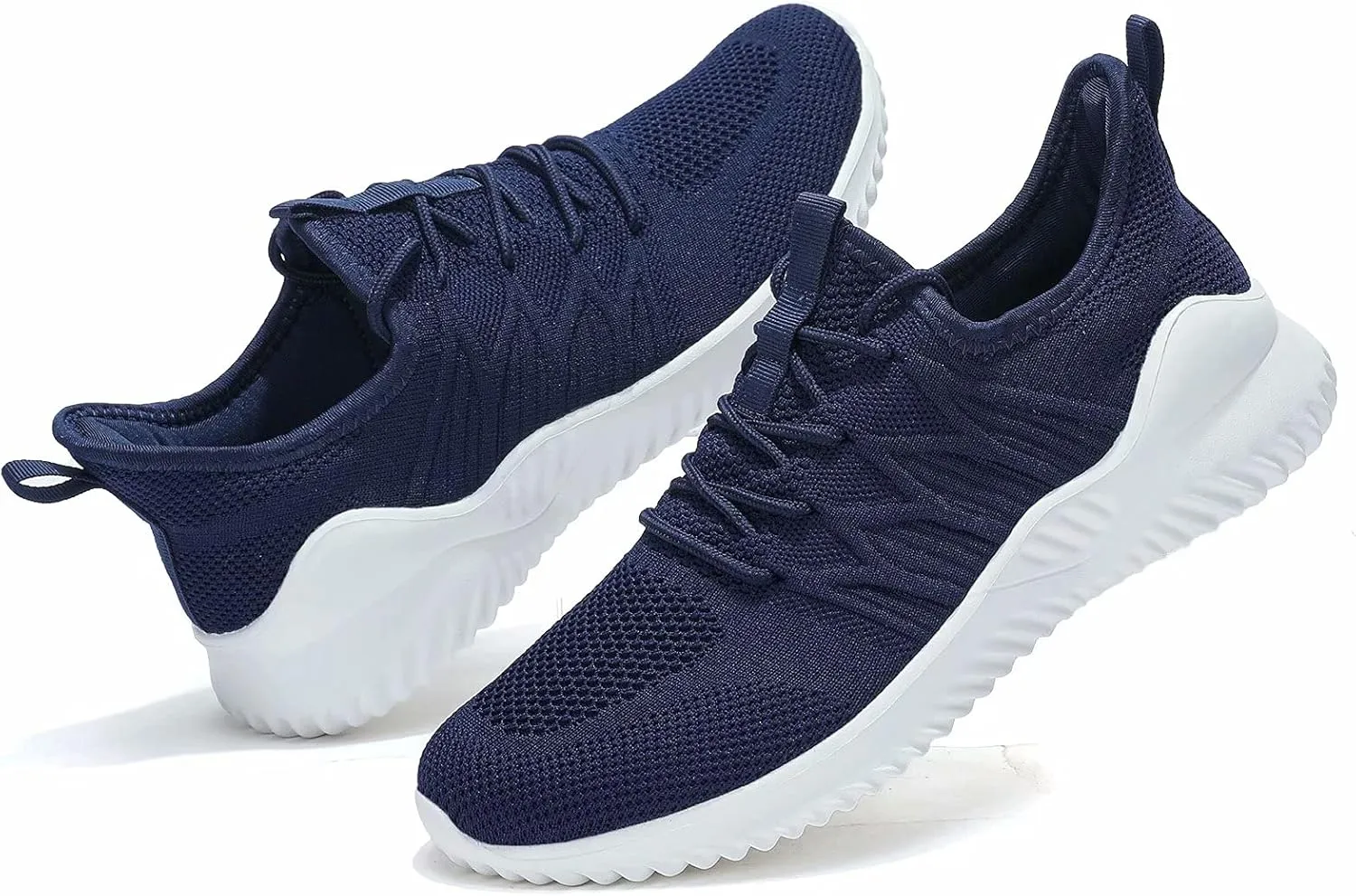 Mens Running Shoes Slip-on Walking Sneakers Lightweight Breathable Casual Soft Sole Trainers