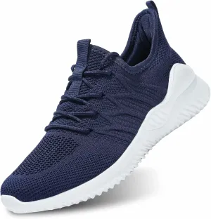 Mens Running Shoes Slip-on Walking Sneakers Lightweight Breathable Casual Soft Sole Trainers
